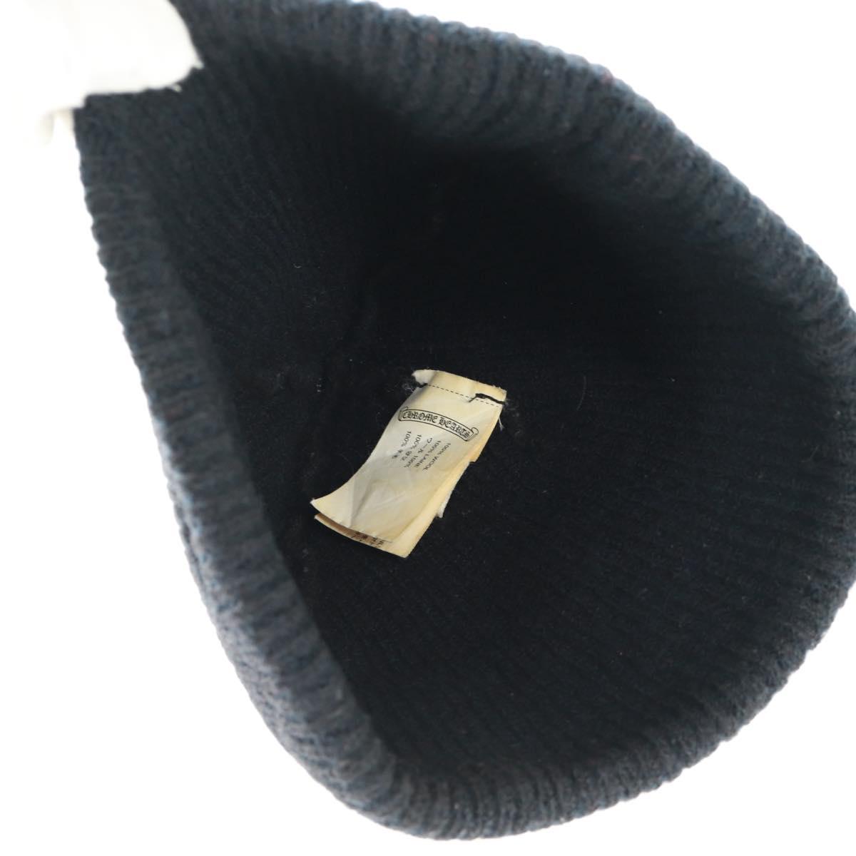 Chrome Hearts Knitted Fabrics Cap Wool Black Auth 152457M