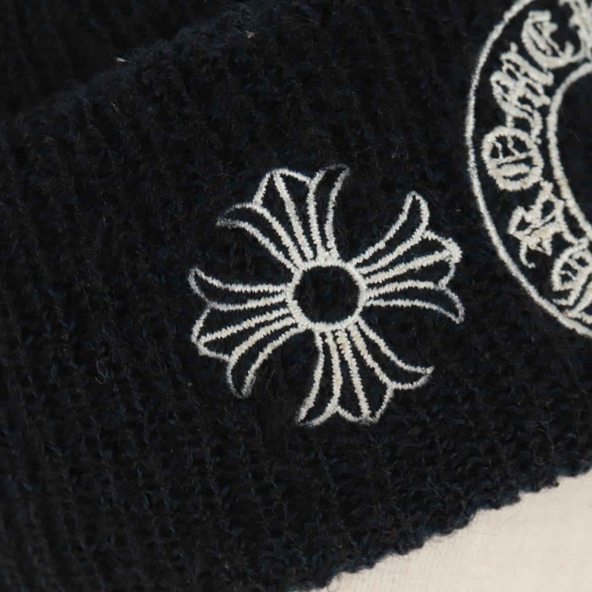Chrome Hearts Knitted Fabrics Cap Wool Black Auth 152457M