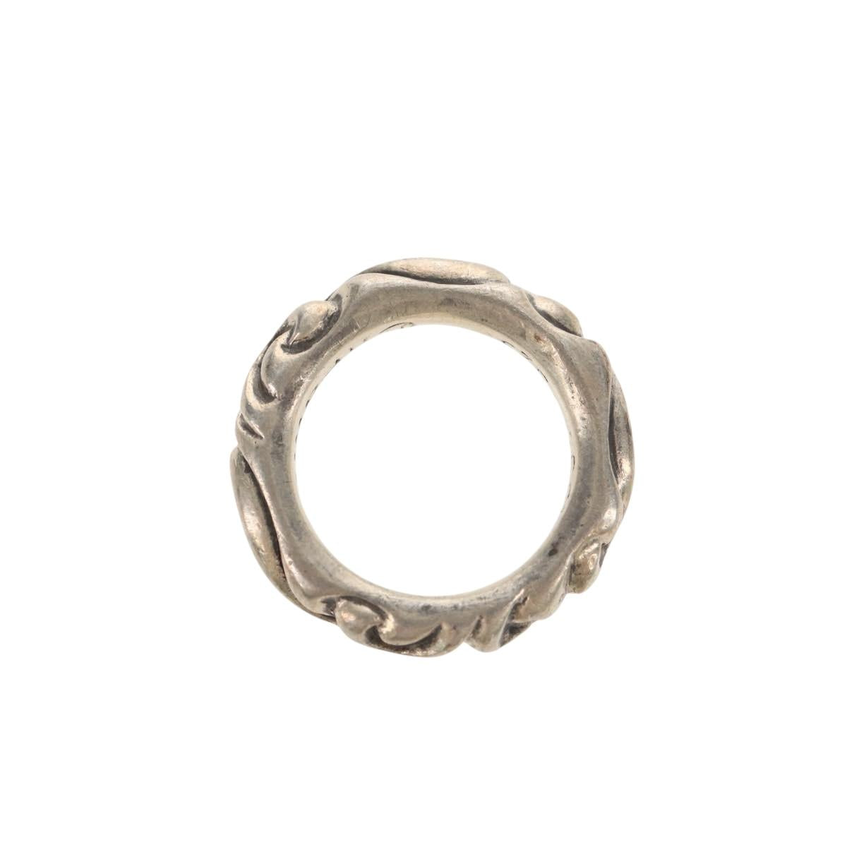 Chrome Hearts Scroll Band Ring Ag925 Silver #1(JP Size) Auth 152460M