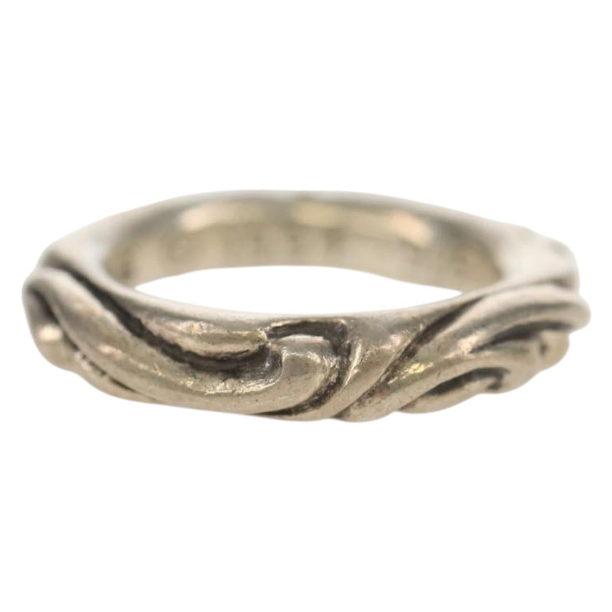 Chrome Hearts Scroll Band Ring Ag925 Silver #1(JP Size) Auth 152460M