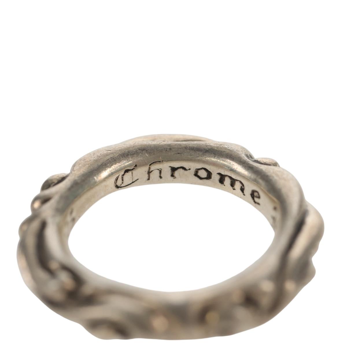 Chrome Hearts Scroll Band Ring Ag925 Silver #1(JP Size) Auth 152460M