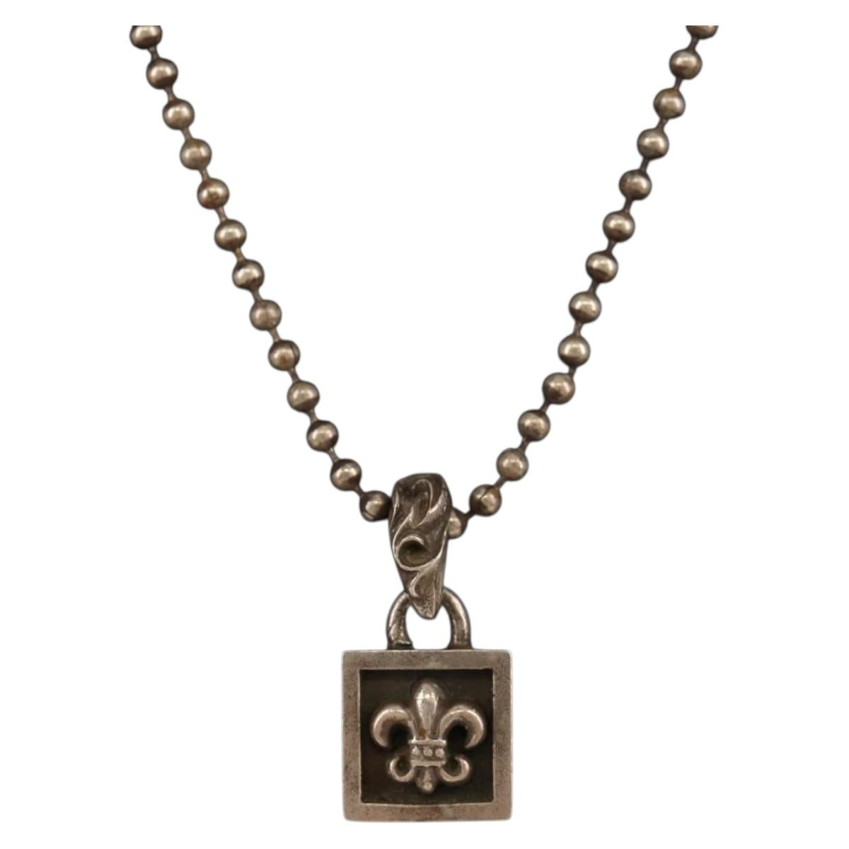 Chrome Hearts Framed BS Flare Charm Ag925 Silver Auth 152462M