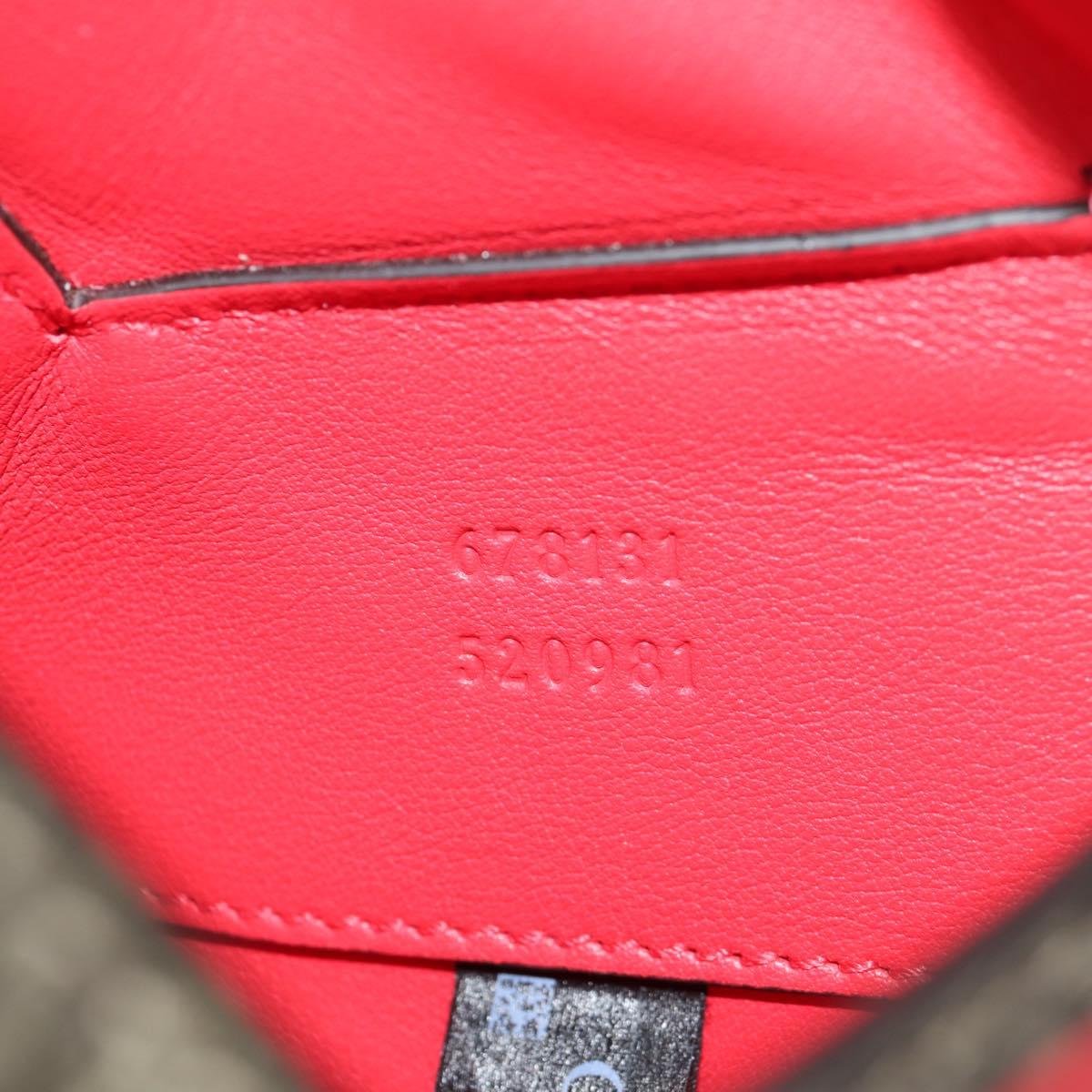 GUCCI GG Supreme Chain Shoulder Bag PVC Beige Gold 678131 Auth 152468AM