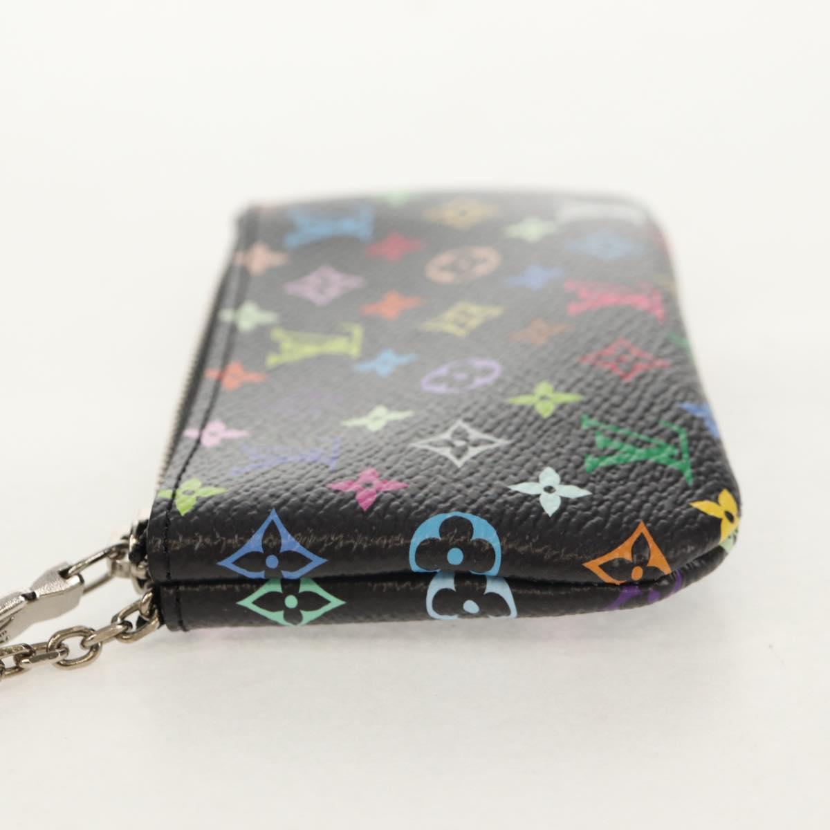 LOUIS VUITTON Multicolor Pochette Cles NM Coin Purse Black M60279 Auth 152469SM