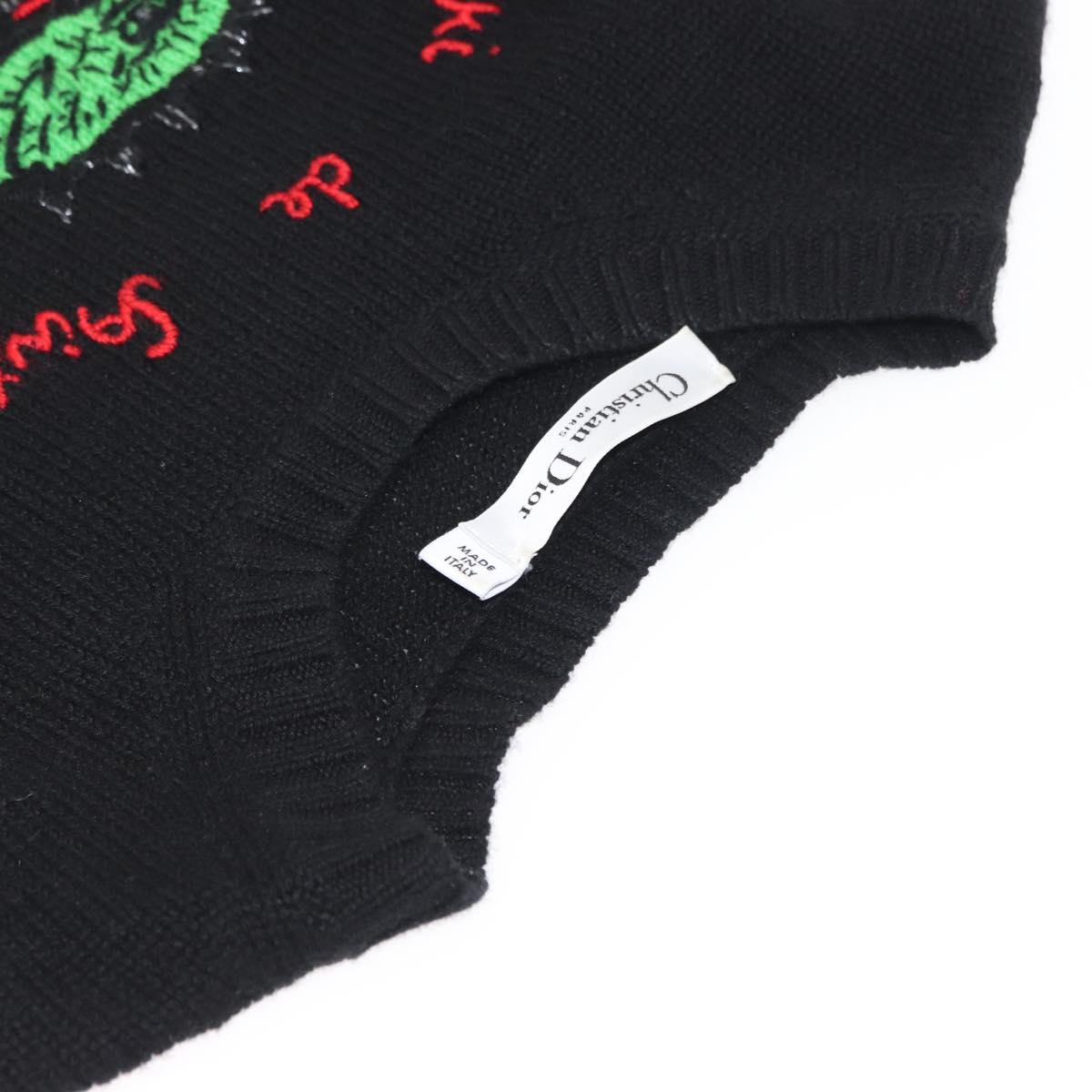 Christian Dior Sweater Cashmere Black Auth 152471M