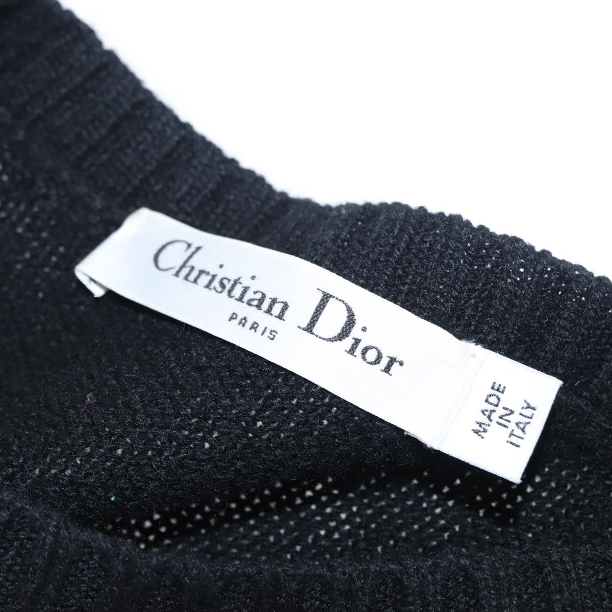 Christian Dior Sweater Cashmere Black Auth 152471M