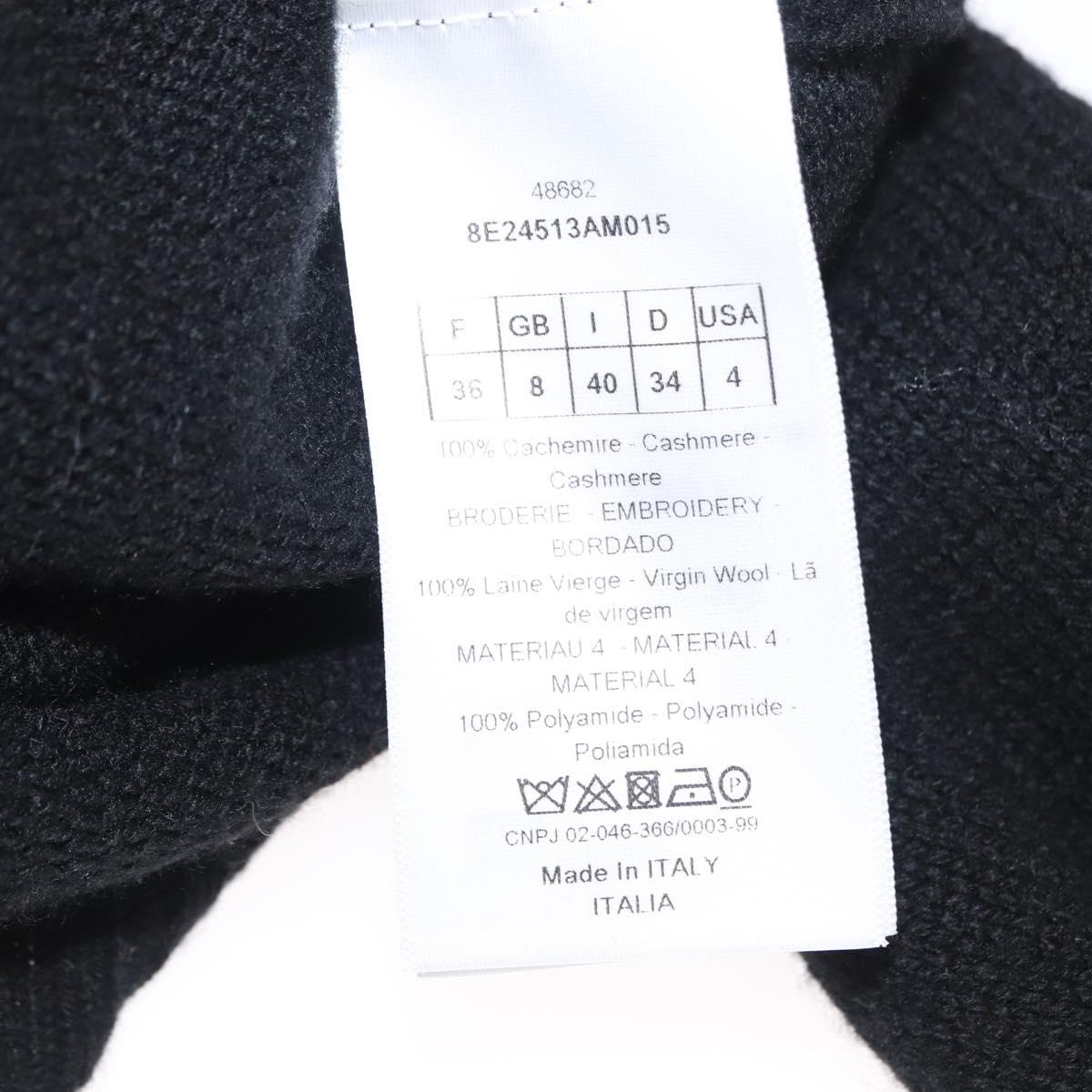 Christian Dior Sweater Cashmere Black Auth 152471M