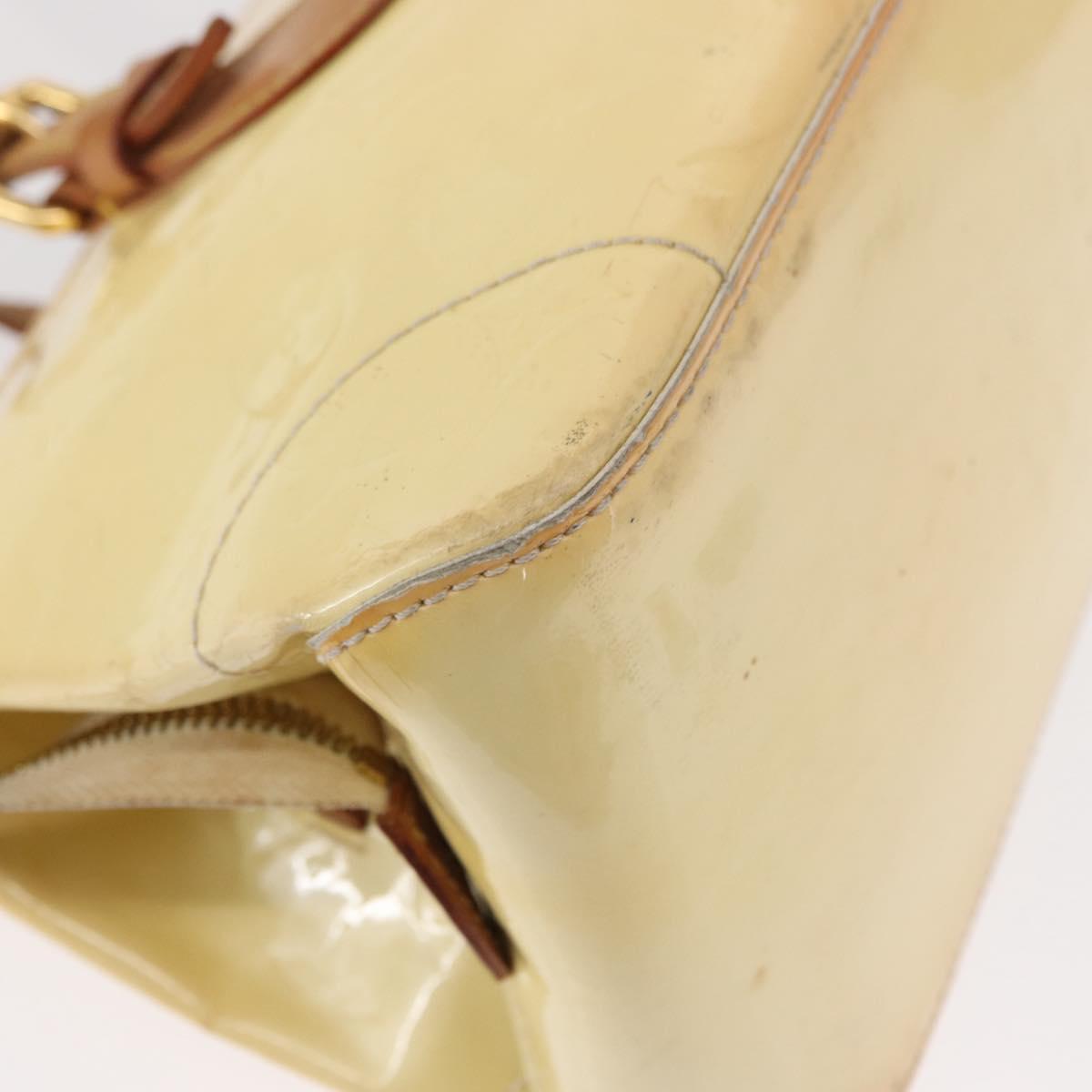 LOUIS VUITTON Monogram Vernis Rosewood Avenue Hand Bag Perle M93508 Auth 152503