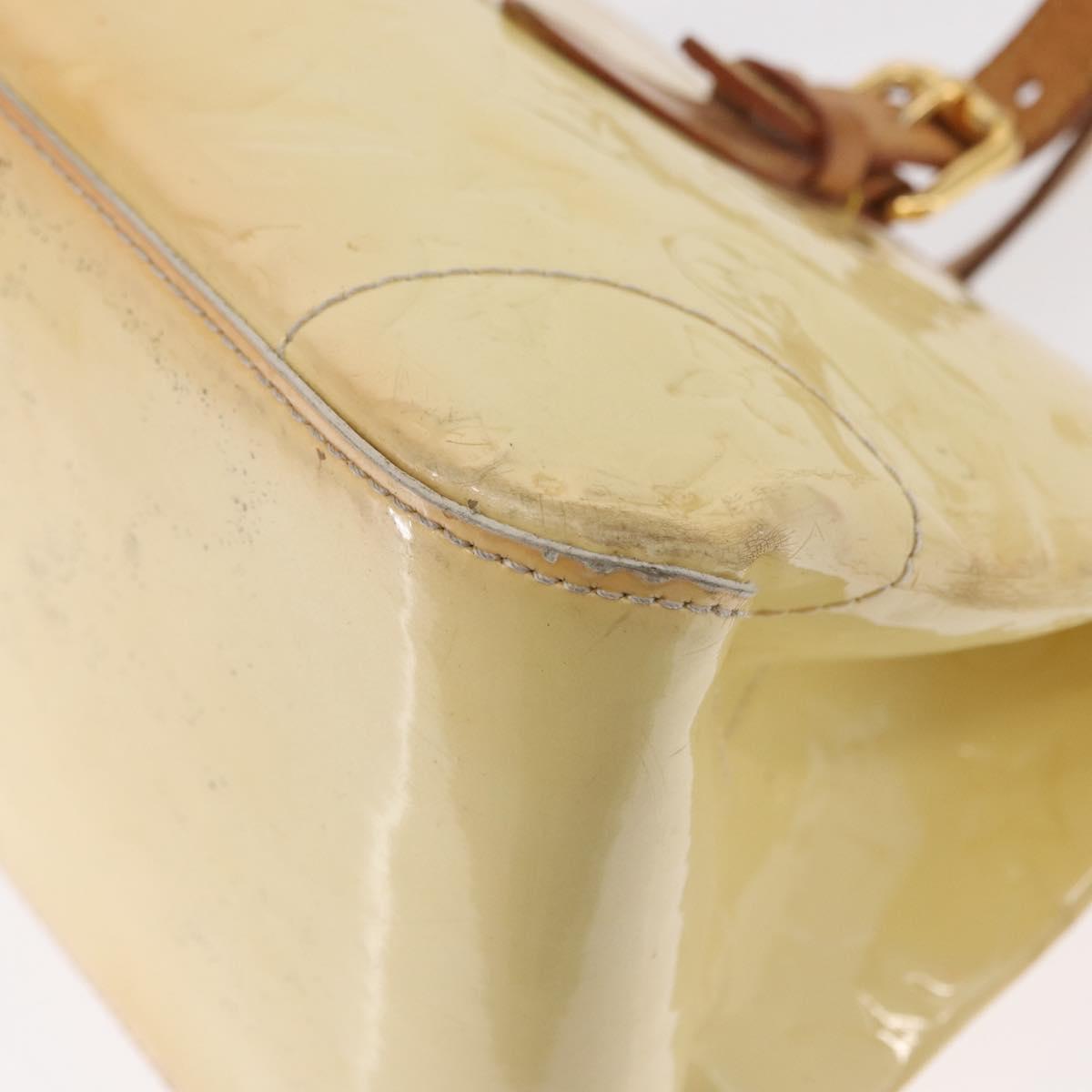 LOUIS VUITTON Monogram Vernis Rosewood Avenue Hand Bag Perle M93508 Auth 152503