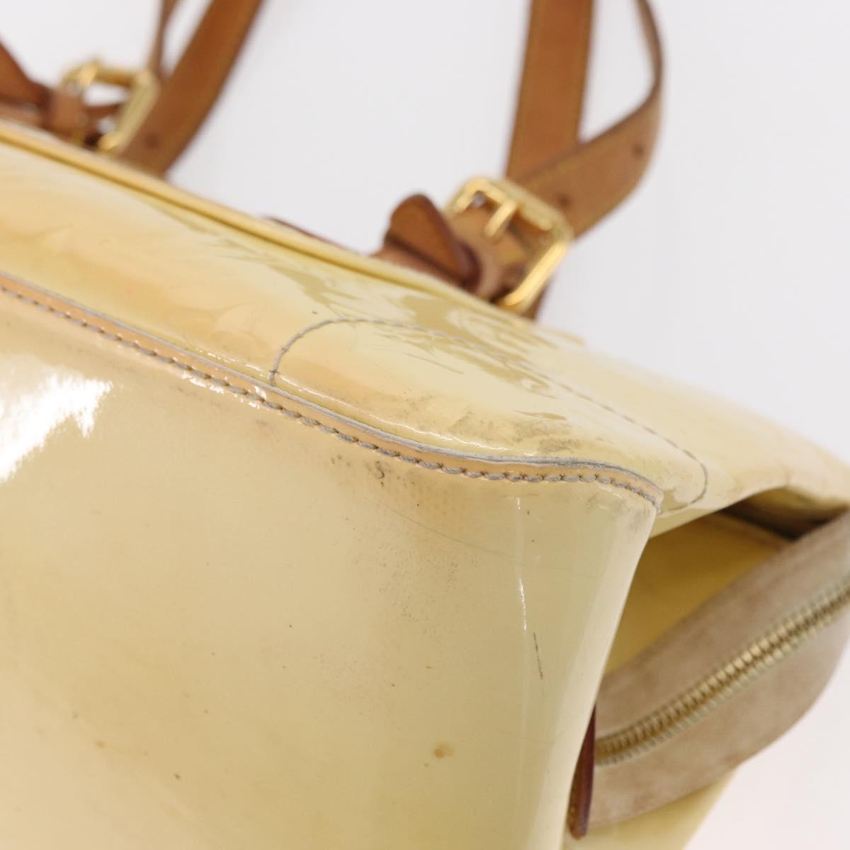 LOUIS VUITTON Monogram Vernis Rosewood Avenue Hand Bag Perle M93508 Auth 152503