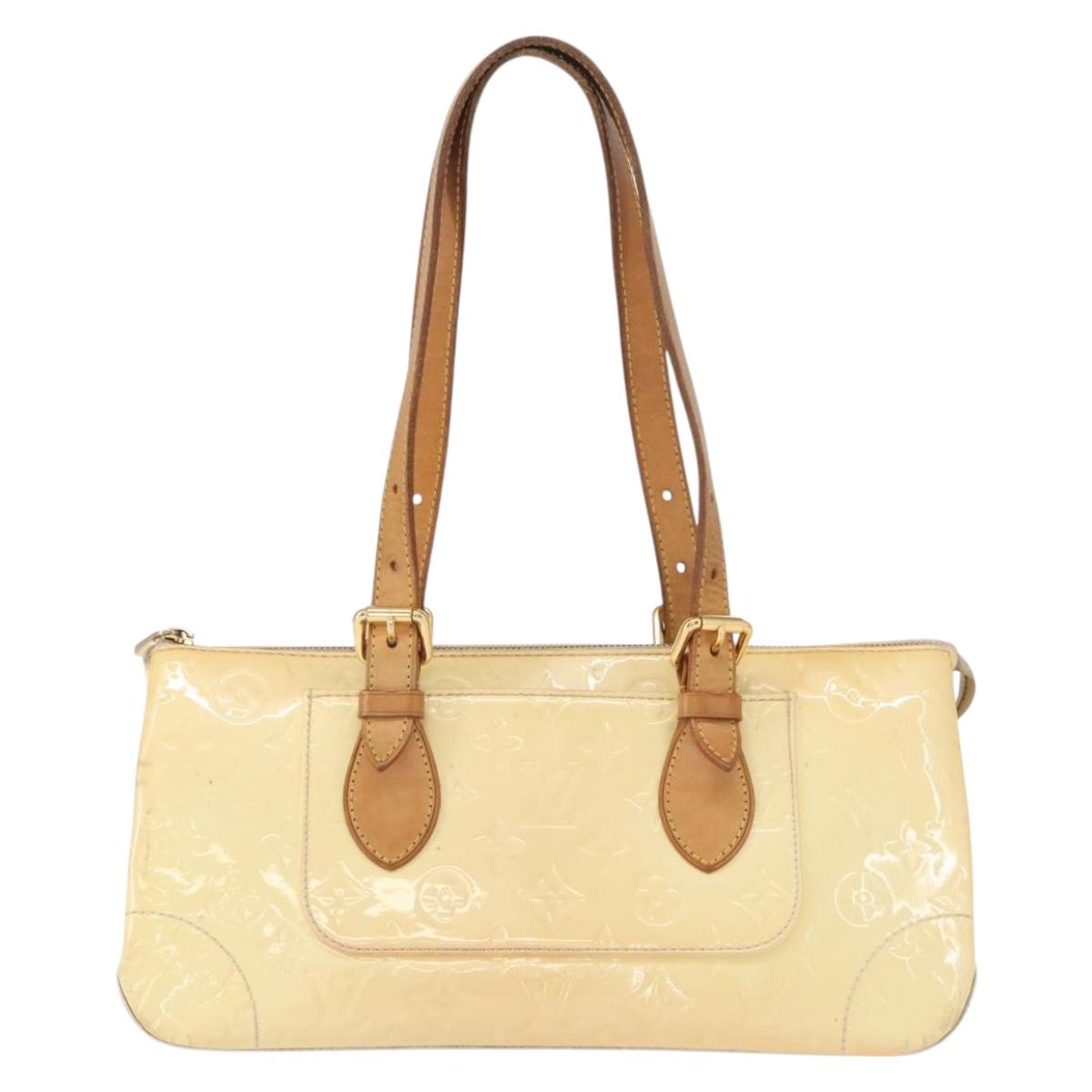 LOUIS VUITTON Monogram Vernis Rosewood Avenue Hand Bag Perle M93508 Auth 152503