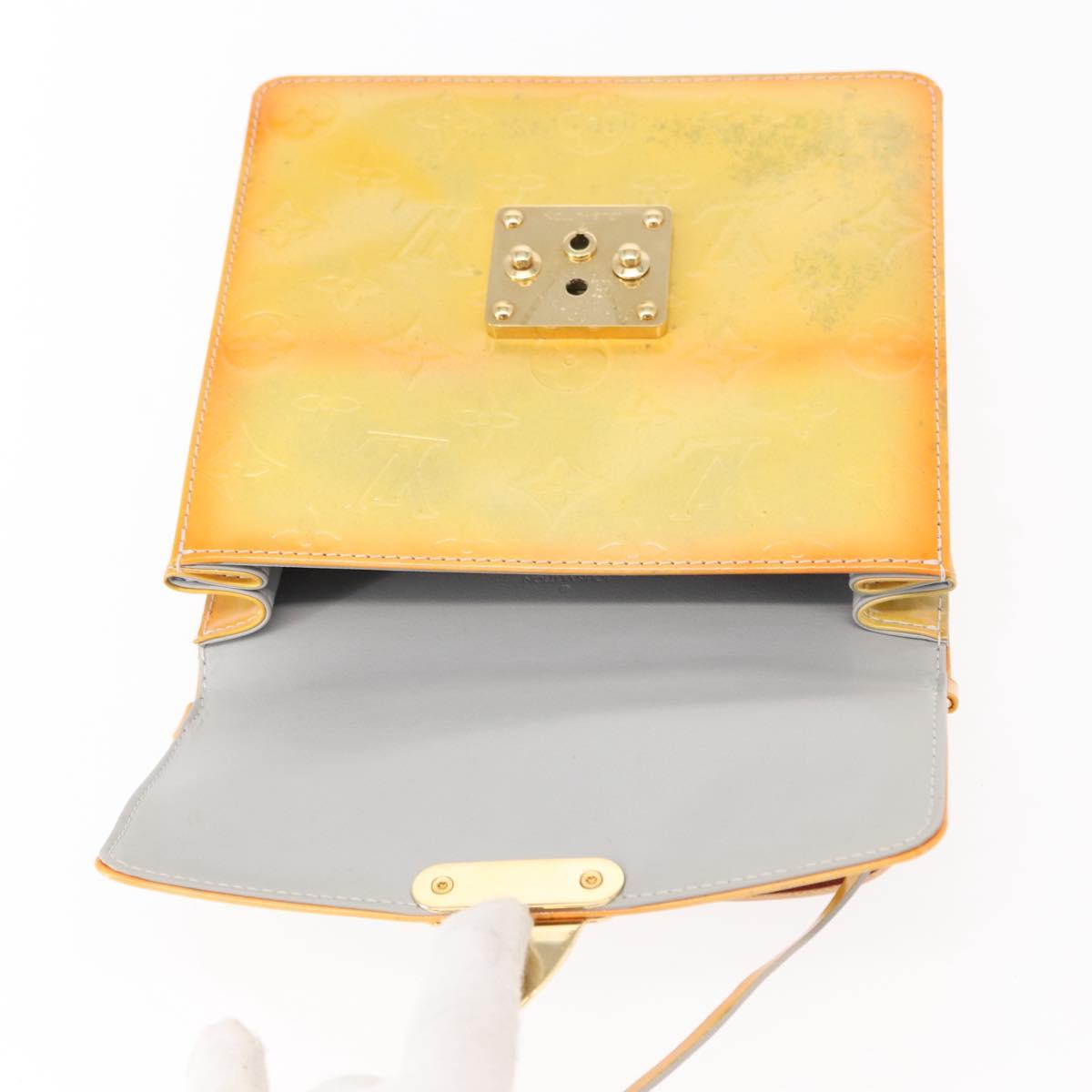 LOUIS VUITTON Monogram Vernis Spring street Hand Bag Gris M91029 LV Auth 152515