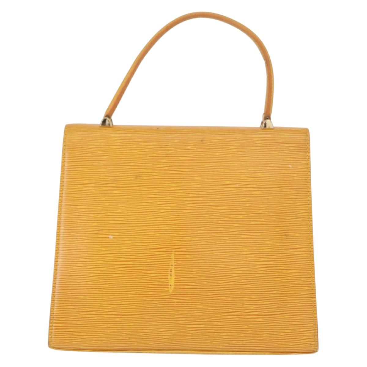 LOUIS VUITTON Epi Malesherbes Hand Bag Tassili Yellow Jonne M52379 Auth 152516
