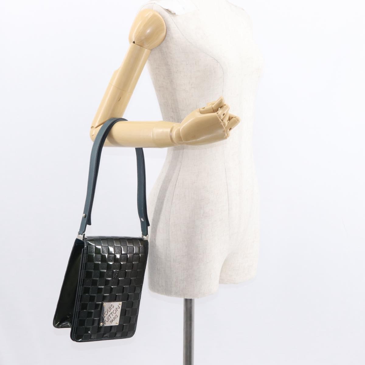 LOUIS VUITTON Damier Vernis Club Bag Green Petrol Blue M92128 LV Auth 152522