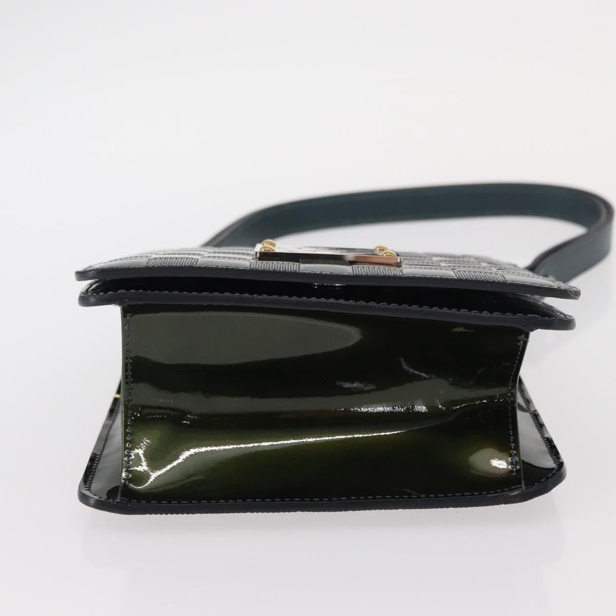 LOUIS VUITTON Damier Vernis Club Bag Green Petrol Blue M92128 LV Auth 152522