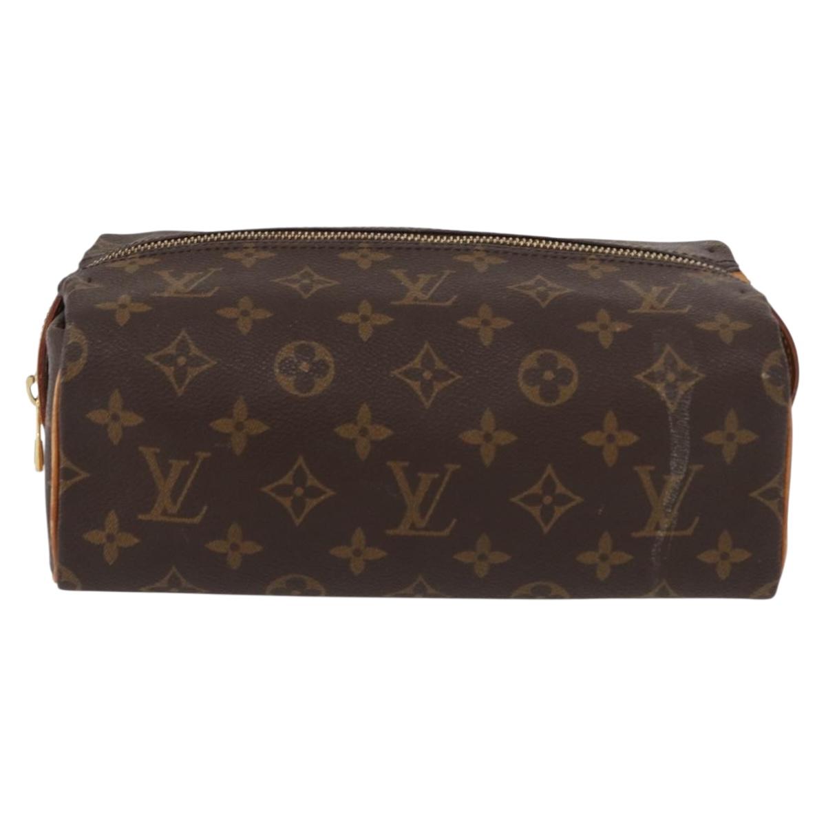 LOUIS VUITTON Monogram Trousse Patte Pression Cosmetic Pouch M47636 Auth 152526
