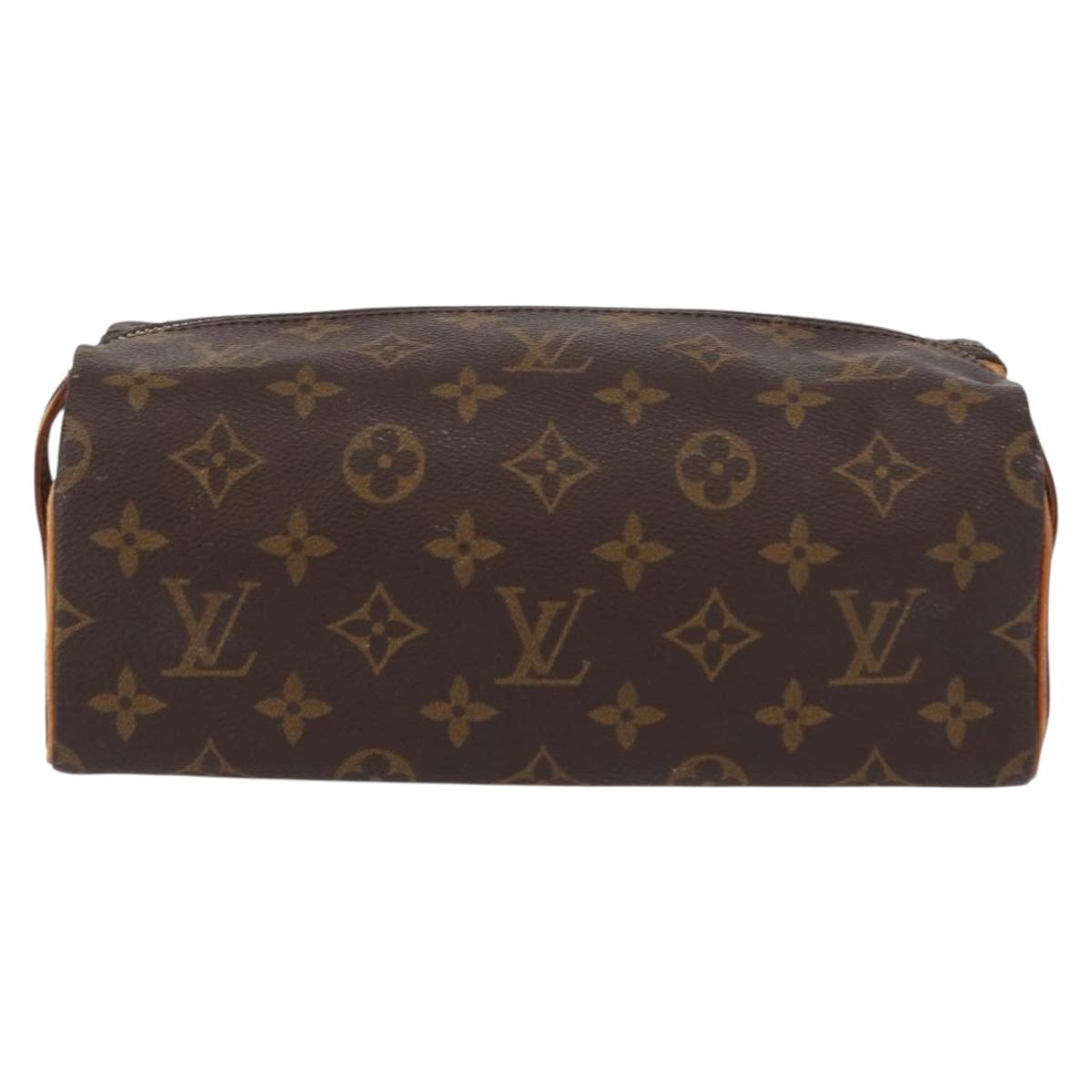 LOUIS VUITTON Monogram Trousse Patte Pression Cosmetic Pouch M47636 Auth 152526
