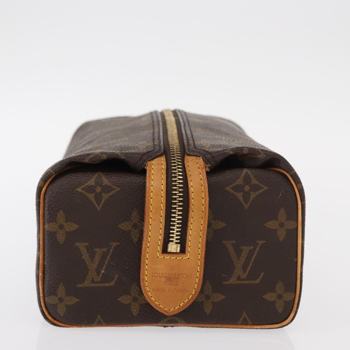 LOUIS VUITTON Monogram Trousse Patte Pression Cosmetic Pouch M47636 Auth 152526