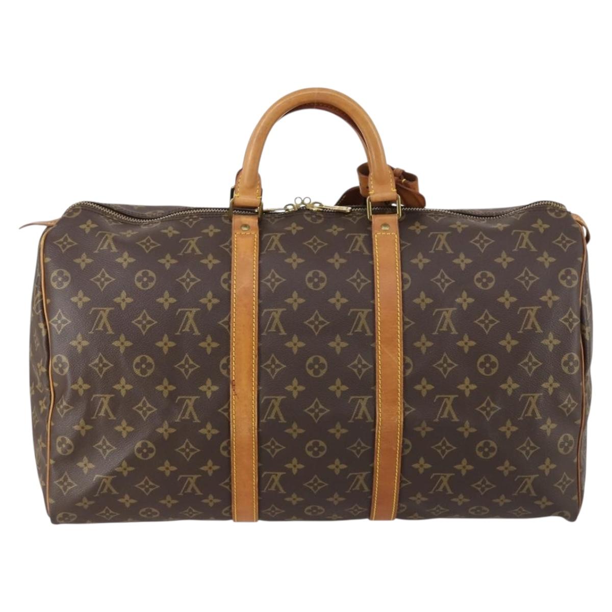LOUIS VUITTON Monogram Keepall 50 Boston Bag M41426 LV Auth 152553