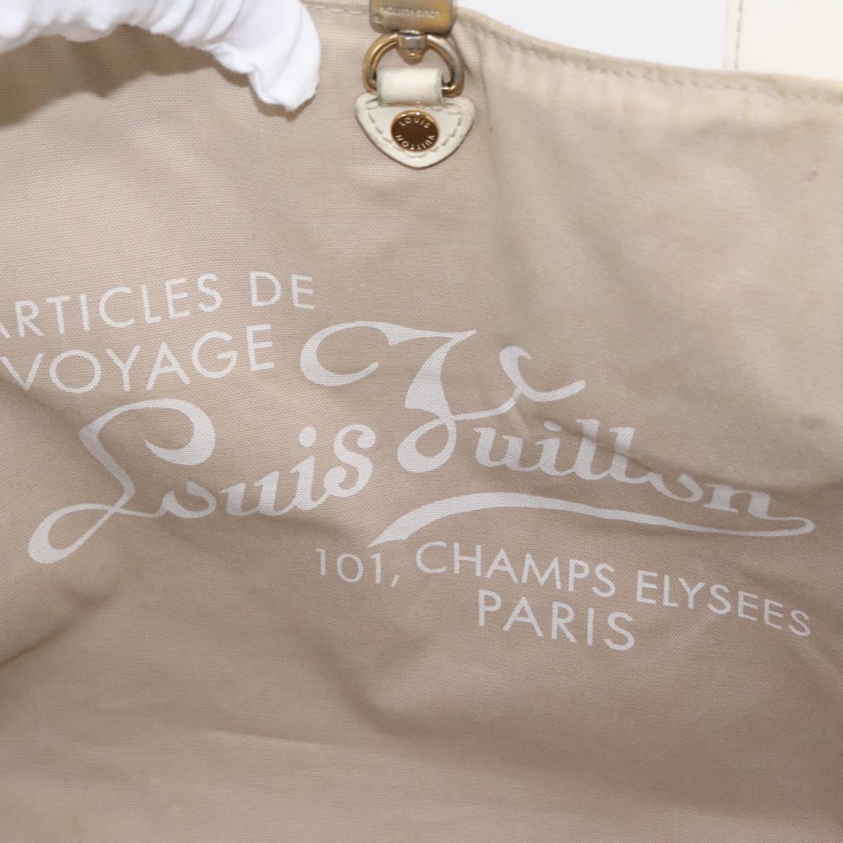 LOUIS VUITTON Monogram Beach Line Cabas Ipanema GM Bag Beige M95986 Auth 152557