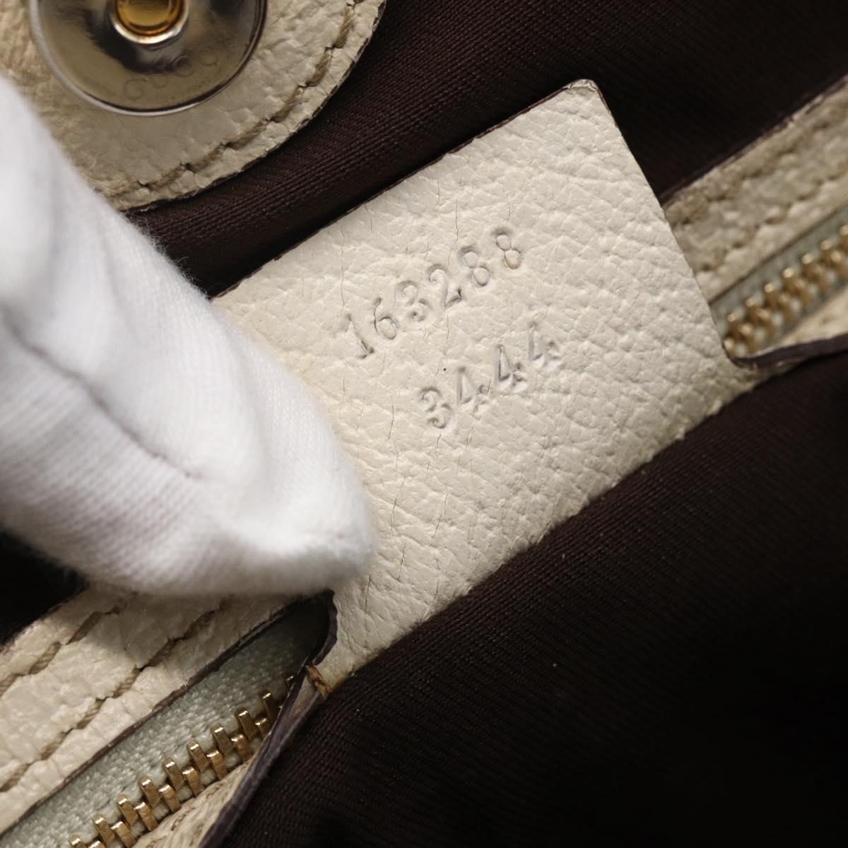 GUCCI GG Canvas Tote Bag Beige Gold 163288 Auth 152561