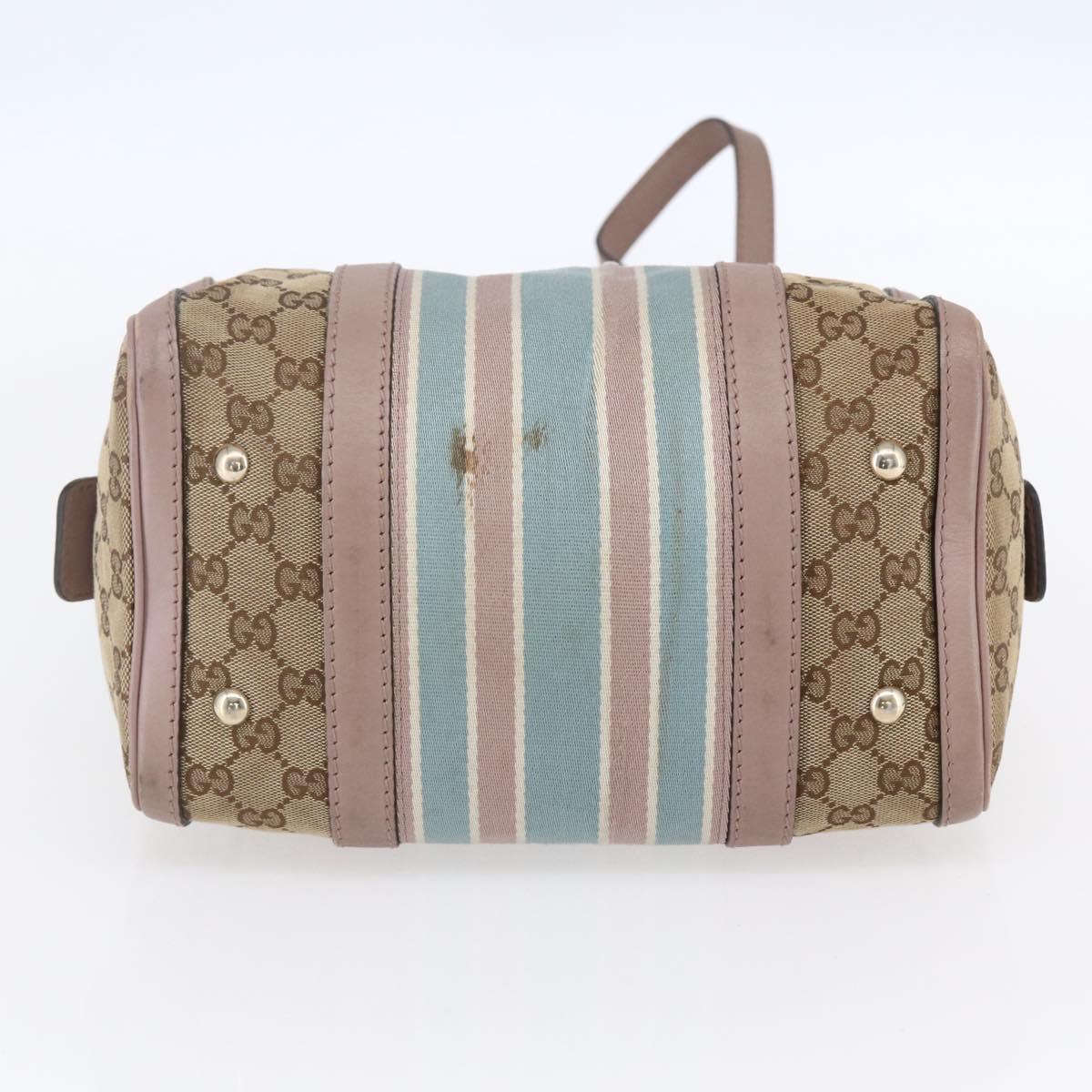 GUCCI GG Canvas Sherry Line Hand Bag 2way Beige Gold 269876 Auth 152562