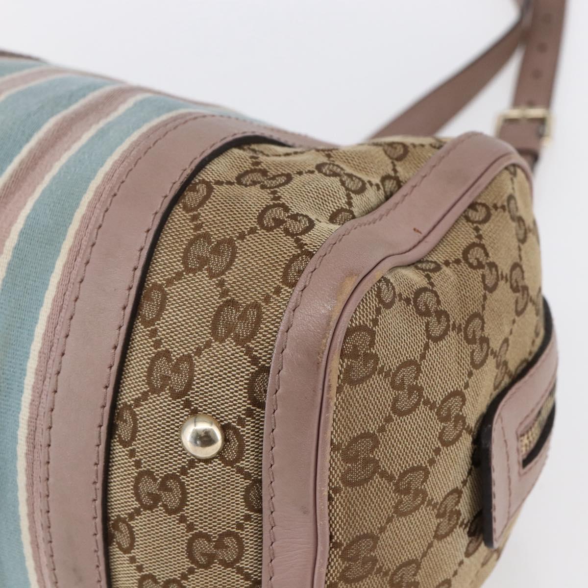 GUCCI GG Canvas Sherry Line Hand Bag 2way Beige Gold 269876 Auth 152562