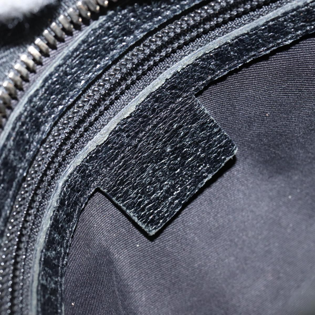 GUCCI GG Canvas Shoulder Bag Black Gold 115514 Auth 152563