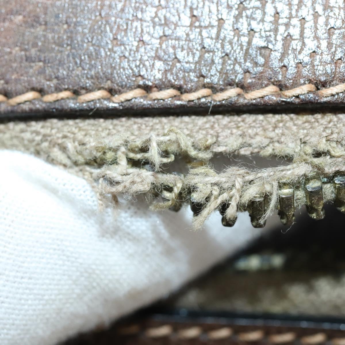 GUCCI GG Supreme Web Sherry Line Boston Bag PVC Beige Gold Auth 152565