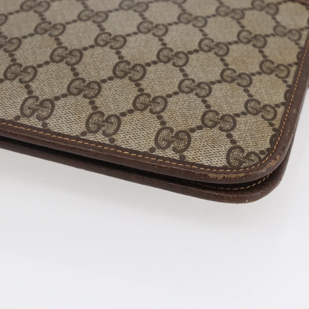 GUCCI GG Supreme Shoulder Bag PVC Beige Gold 004 904 0671 Auth 152570