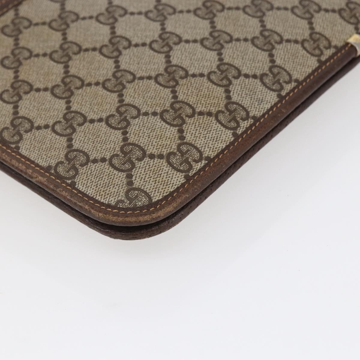 GUCCI GG Supreme Shoulder Bag PVC Beige Gold 004 904 0671 Auth 152570