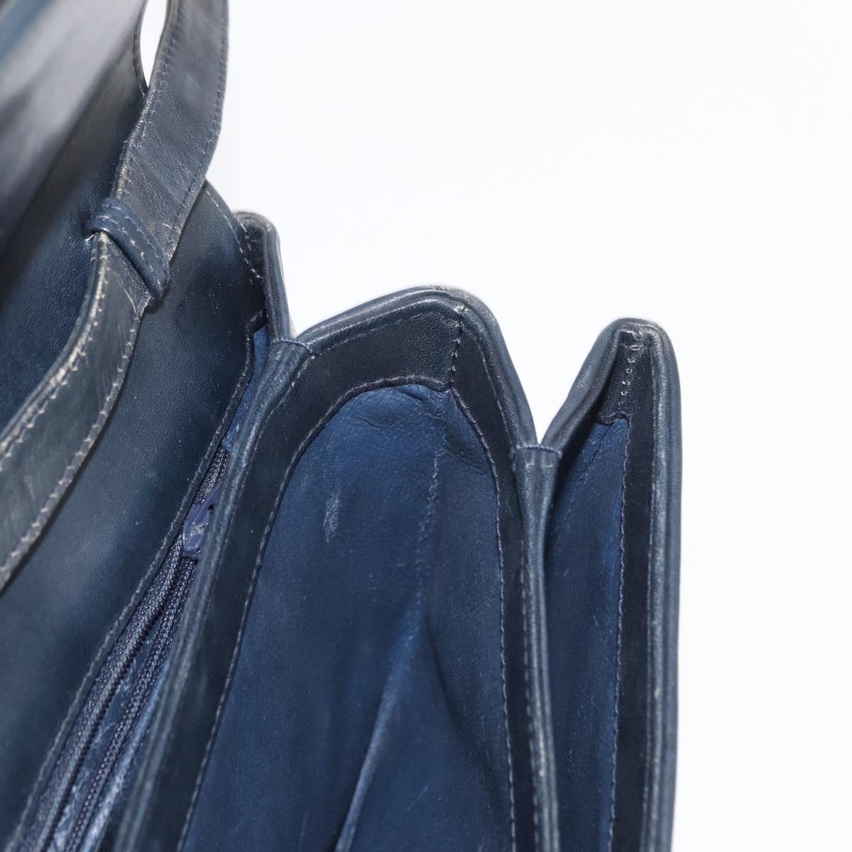 GUCCI GG Supreme Shoulder Bag PVC Navy Gold 004 106 0024 Auth 152571