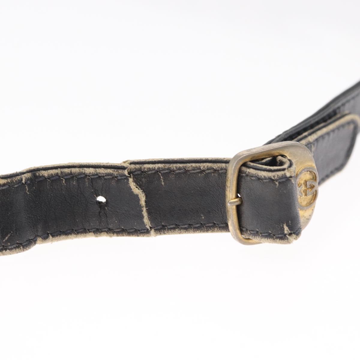 GUCCI GG Supreme Shoulder Bag PVC Navy Gold 004 106 0024 Auth 152571