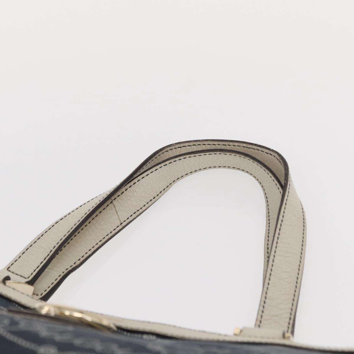 GUCCI Abbey Tote Bag Navy Gold 141472 Auth 152573