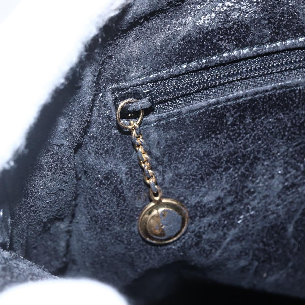 GUCCI Bamboo Hand Bag Leather 2way Black Gold 000 2296 0290 Auth 152576