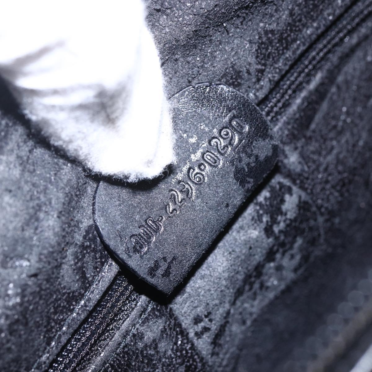 GUCCI Bamboo Hand Bag Leather 2way Black Gold 000 2296 0290 Auth 152576