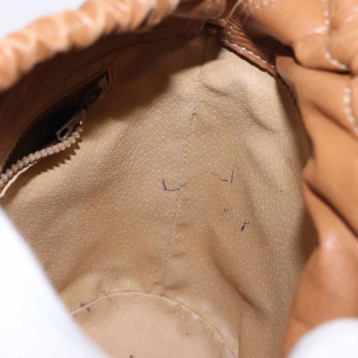 CELINE Macadam Canvas Shoulder Bag PVC Leather Brown Gold Auth 152579