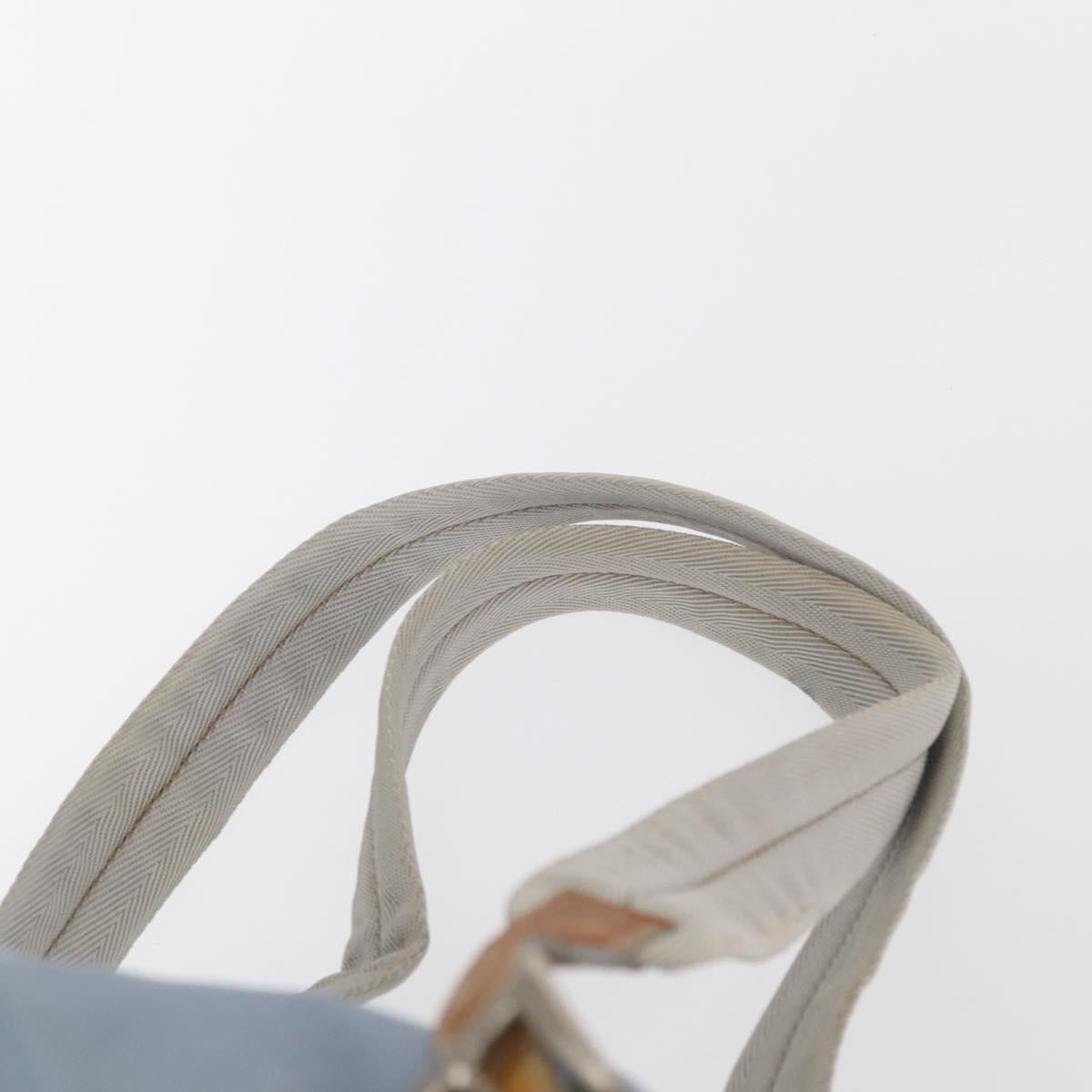 PRADA Backpack Nylon Light Blue Silver Auth 152581