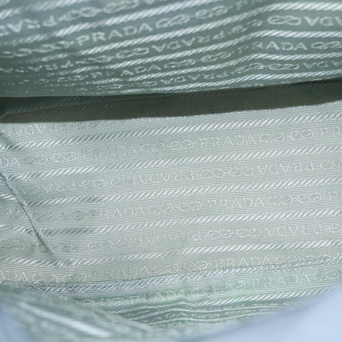 PRADA Backpack Nylon Light Blue Silver Auth 152581