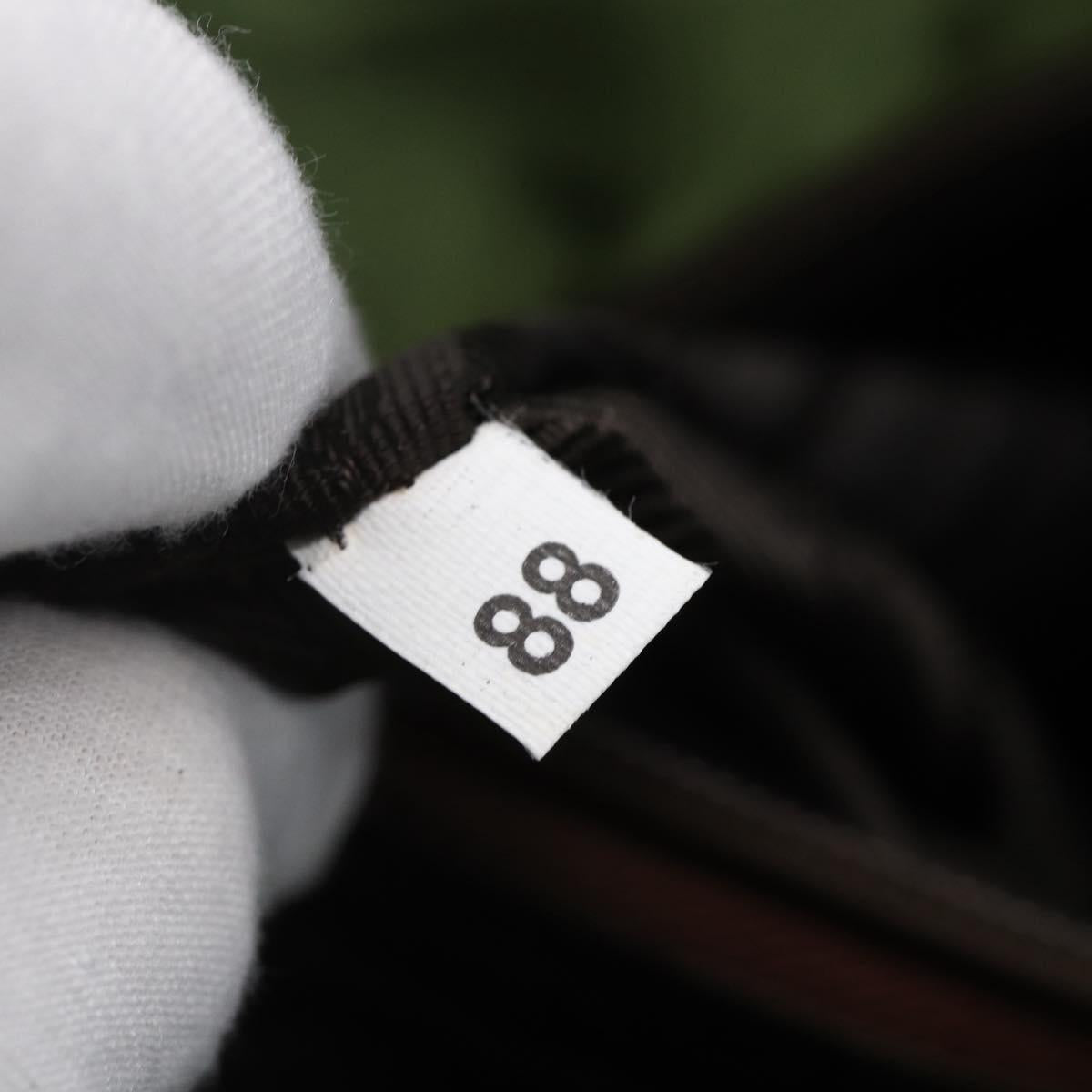 PRADA Tote Bag Nylon Khaki Silver Auth 152583