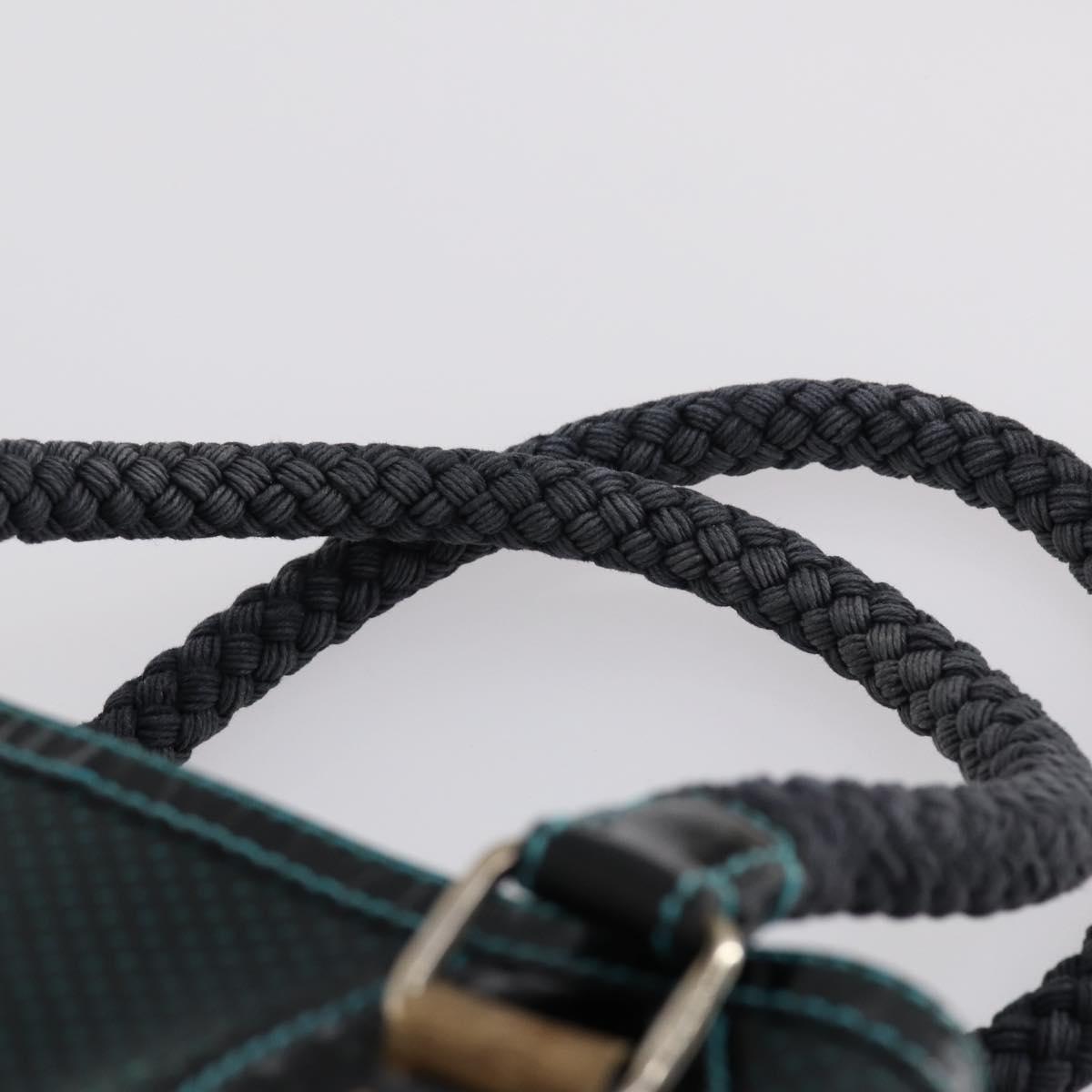 FENDI Etnico Tote Bag Enamel Black Silver Auth 152587