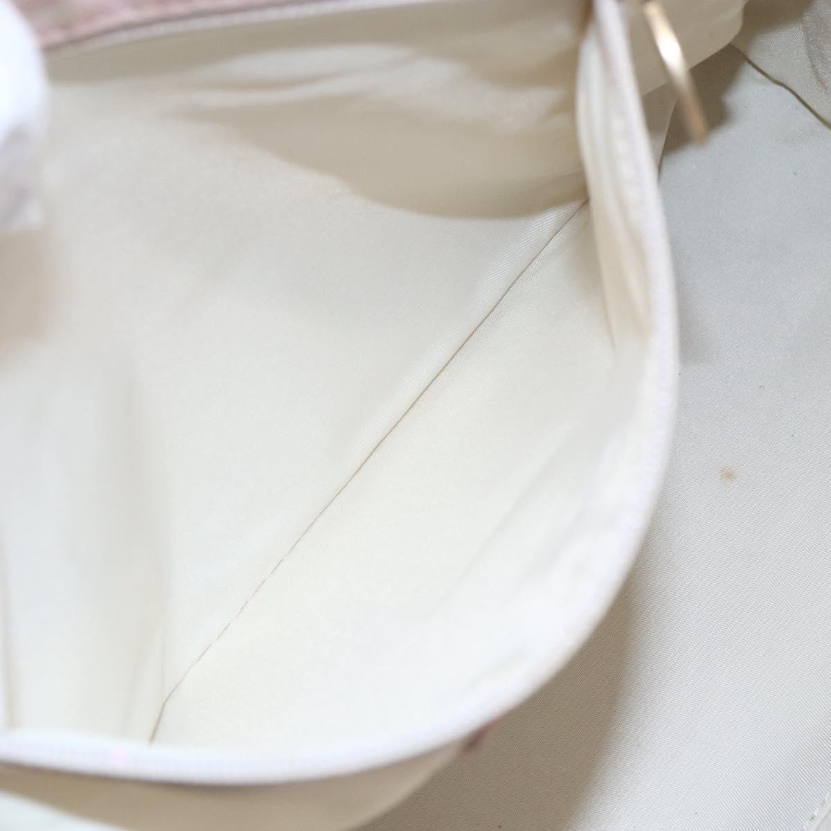 CHANEL New Travel Line Hand Bag Nylon Pink Gold CC Auth 152593