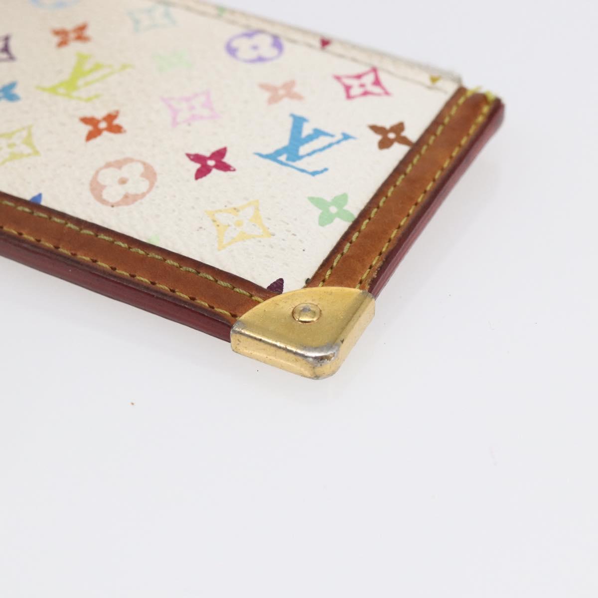 LOUIS VUITTON Monogram Multicolor Pochette Cles Purse White M92655 Auth 152602