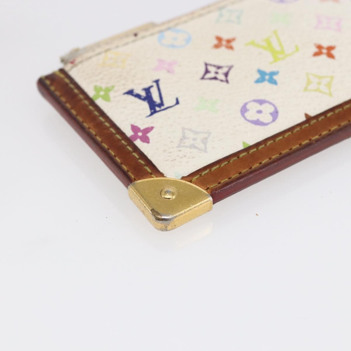 LOUIS VUITTON Monogram Multicolor Pochette Cles Purse White M92655 Auth 152602
