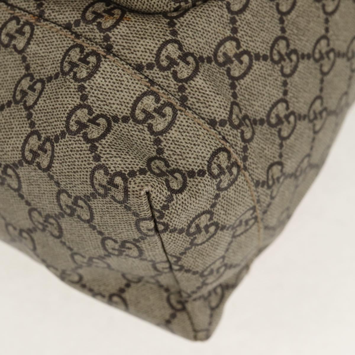 GUCCI GG Blooms Backpack PVC Beige Silver 405019 Auth 152607V
