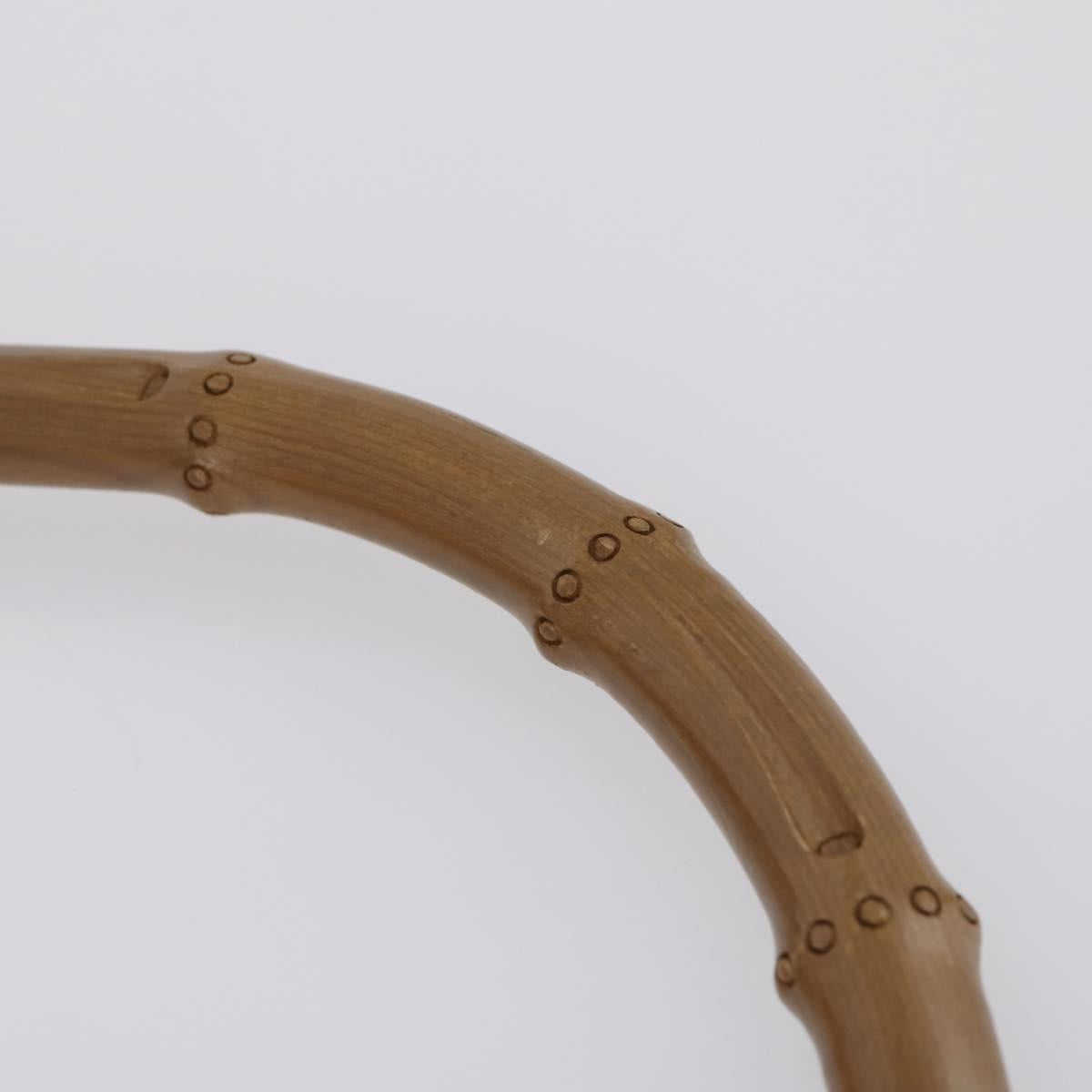 GUCCI GG Canvas Shoulder Bag Leather 3 Set Beige Dark Brown Auth 152612