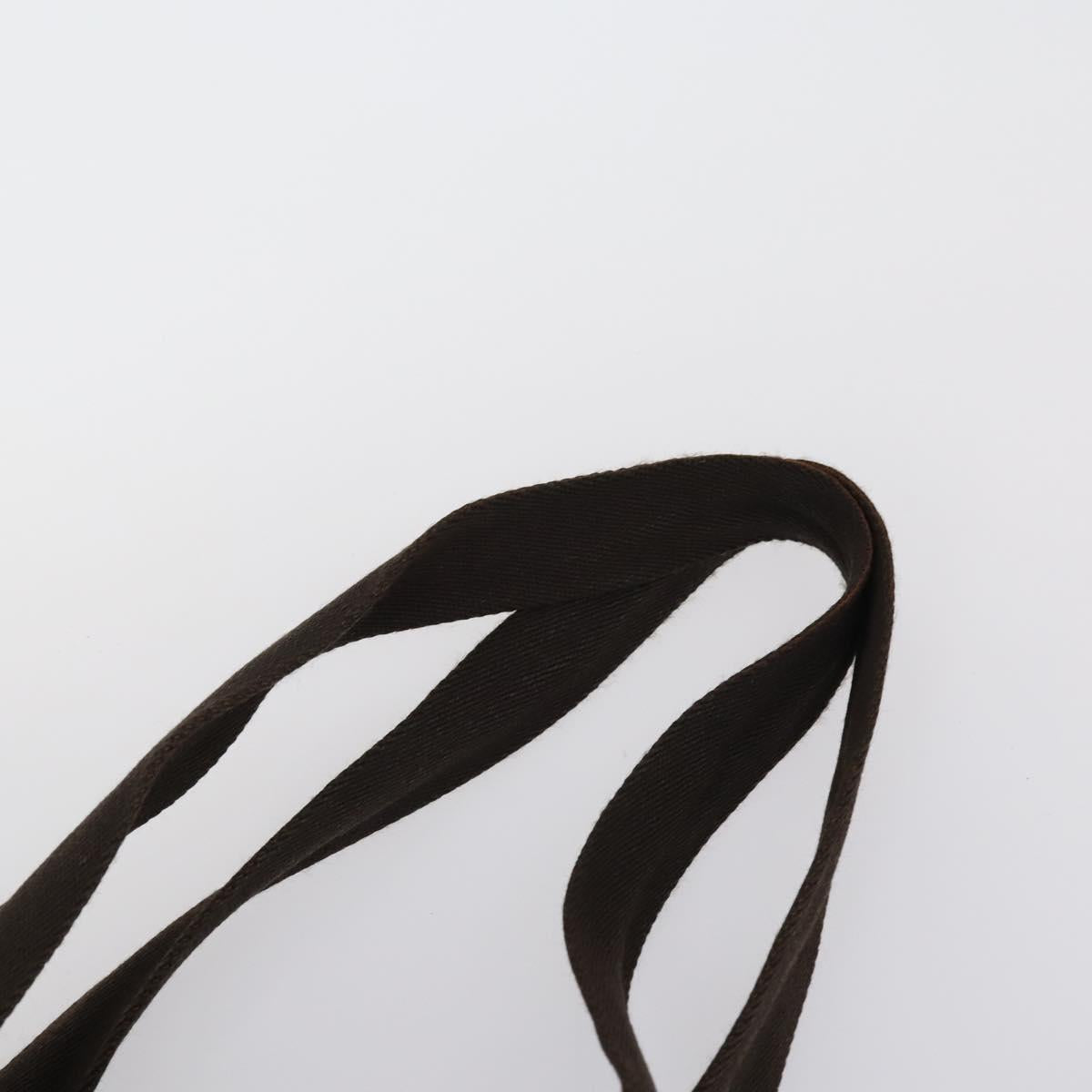 GUCCI GG Canvas Shoulder Bag Leather 3 Set Beige Dark Brown Auth 152612