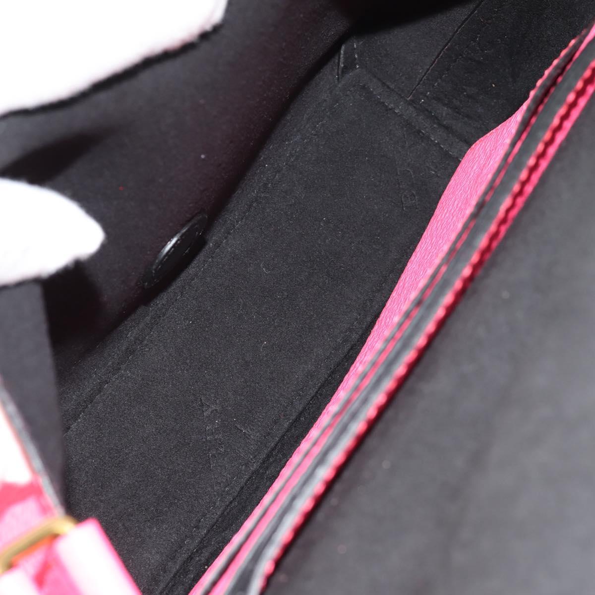 BURBERRY Shoulder Bag Leather Pink Gold Auth 152637A