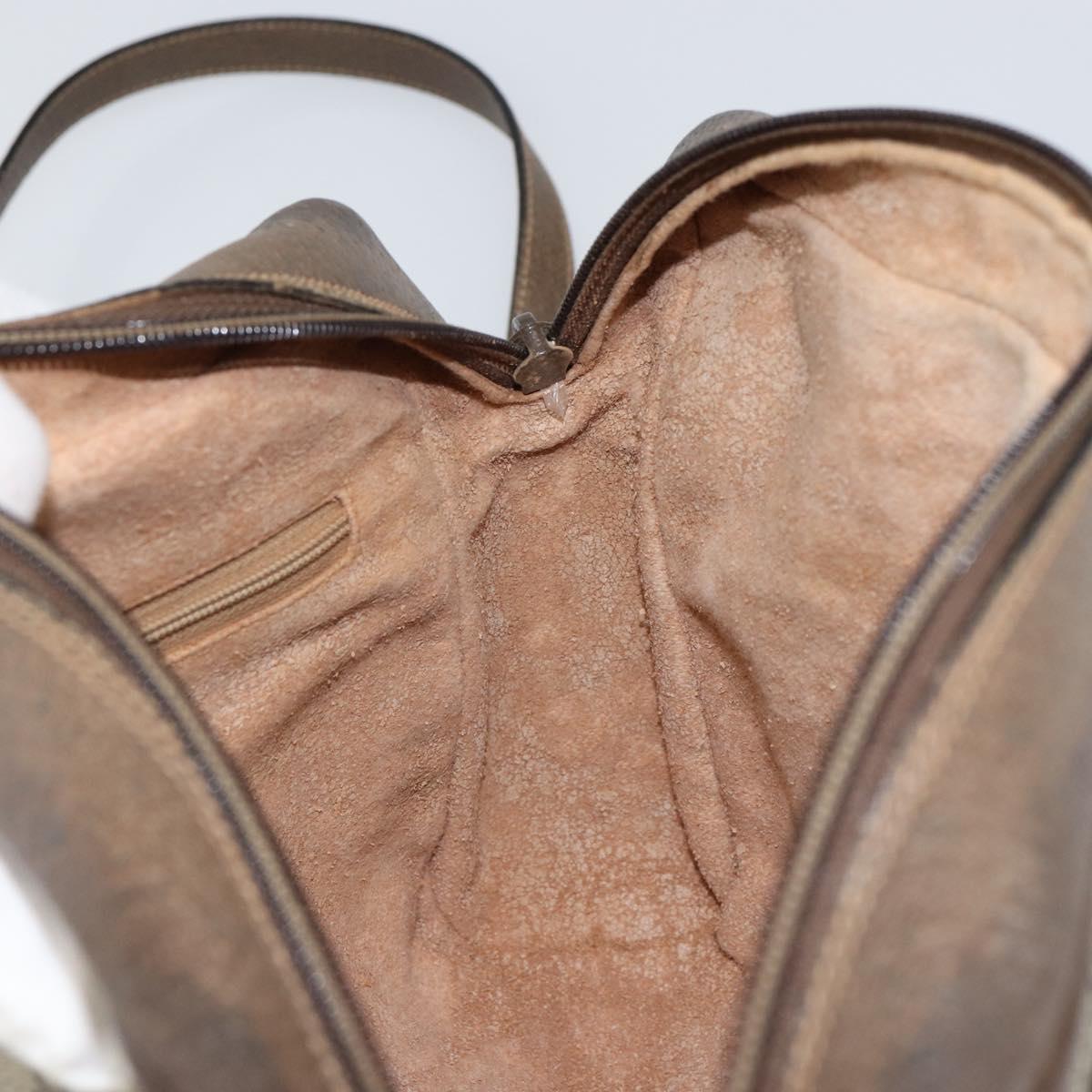 GUCCI GG Supreme Web Sherry Line Bag PVC Beige Gold Red 14 02 005 Auth 152641