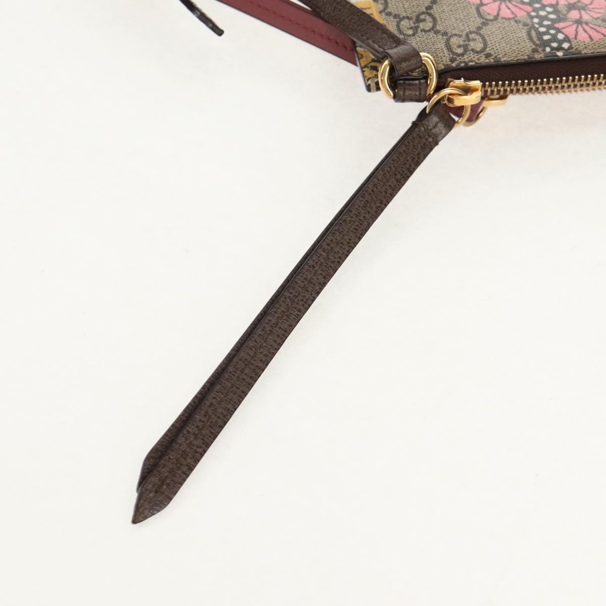 GUCCI GG Supreme Shoulder Bag PVC Beige Gold 454111 Auth 152649AM